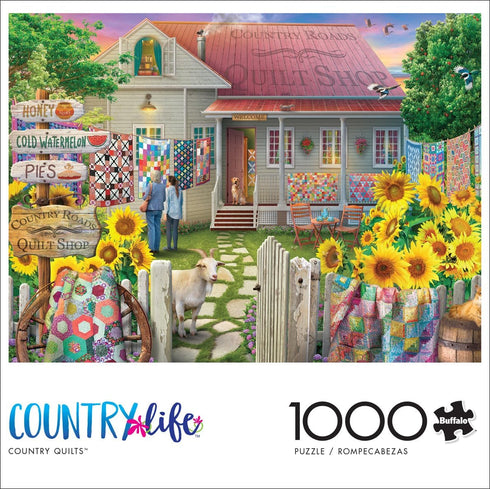 Buffalo Games - Eduard - Country Quilts - 1000 Piece Jigsaw Puzzle for Adults Challenging Puzzle Perfect for Game Nights - Finished Puzzle Size is 26.75 x 19.75