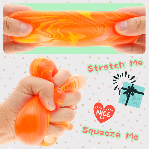 Slow Rising Stress Cube , Dough Stress Balls Soft Fidget Squishy Toys for Anxiety Relief, Pull Stretch Classroom Prize