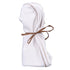 Organic Baby Blankets - Swaddle - White with Brown Stitching Detail -