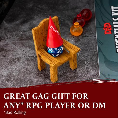 LYNX DND Dice Jail - Time Out Chair & Dunce Hat Punish Your Bad Accessories/Gift for Dungeons and Dragons, Works with