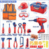 Set, MAGIC4U 49PCS Set 12 3-8 Kids Tool Toddler Tool with Electronic Toy Drill,Tape Measure Tool Equipment,Pretend Play