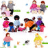 Skylety 20 Pcs Wooden Dollhouse Family Set of 16 Mini People Figures