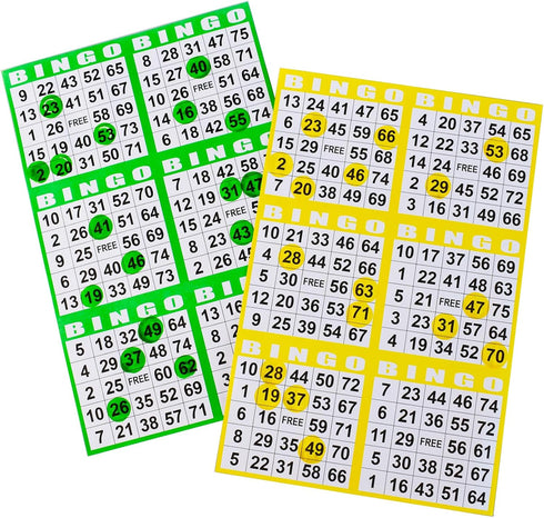 6 card-100 5 SEETOOOGAMES Bingo Paper Cards Bulk- Books of Sheets for Large Groups