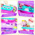 2-in-1 Hammer 1 2 3 4 5+Year Funwee Rolling Ball & Racing Car Ramp Toy for Toddlers, Race Track Lights Ball Drop