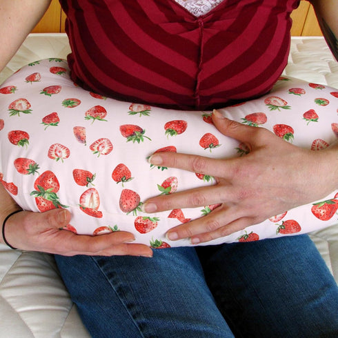 Summer Red Strawberries Baby Nursing Pillow Covers for Boy Girl Watercolor Strawberries Fruit Nursery Slipcovers