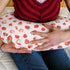Summer Red Strawberries Baby Nursing Pillow Covers for Boy Girl Watercolor Strawberries Fruit Nursery Slipcovers