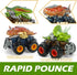 Oriate Dinosaur Monster Truck Toys for Kids 3-5, Dino Stunt Race Push and Go Car for Outdoor Fun