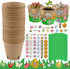 JYNTERPLAY 18 Pack Spring Garden Paper Pot Craft Kit Include 18 Pcs Paper