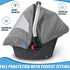 Mosquito Net for Baby Car Seats | Infant Car Seat Insect Mesh Net with Zipper | Universal Fit, Machine Washable - Gray