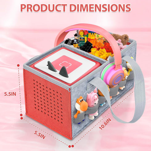 Set 2 IBVIVIC Carrying Case for Toniebox Starter and Figurines, Portable Travel Felt Cloth Musical Toy Folding Bag