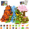 158PCS Magnetic Blocks- 1Inch Magnetic Cubes 3D Dinosaur World for Kids STEM
