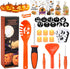 Pumpkin Carving Kit for Kids - 6 Easy Tools, 6 LED Candles, 10 Stencils & 20 Halloween Candy Bags