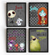 Silly Goose Gifts Character Themed Bathroom Wall Art Print Set - Even A Nightmare Will Brush Teeth, Take A Bath, Wash