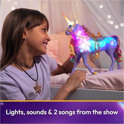 Unicorn Academy Interactive Rainbow Light-up Wildstar Unicorn Toy with Lights, Sounds & Music for Girls Ages 4+