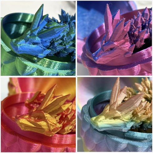 KyooteLfv 3D Printed Dragon Fidget Toy - Articulated Dragon Egg Surprise for Adults