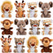 Sumind 12 Pieces Small Stuffed Animals Bulk Gifts Mini Stuffed Forest Jungle