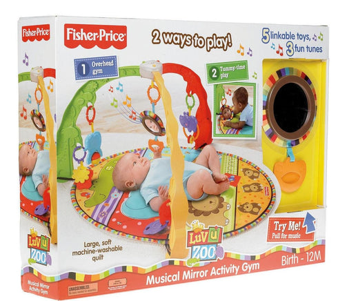Fisher-Price Luv U Zoo Musical Mirror Gym - Engaging Playtime for Infants