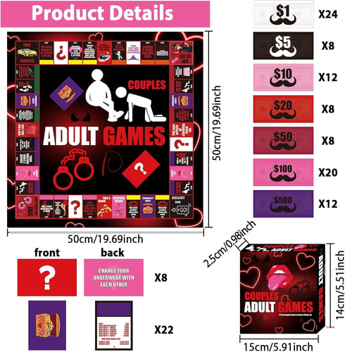 18+ Couple Board Game for Boyfriend Girlfriend Relationship Conversation Game Cards Props Date Night Ideas Gifts