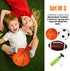 Bounce New Soft Sports Balls for Toddlers - Set of 3 Mini PVC Balls; Basketball, Football, Soccer - Outdoor Playground
