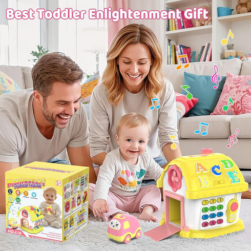 1 12-in-1 6-12-18 1st Montessori Toys for Year Old Girl Gifts, Bilingual Learning & Education Baby Toy Months, Musical