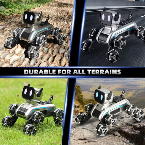 Rasout 8WD 2.4Ghz 6 7 8 9 10 11 12 13 Robot Dog Toys, RC Stunt Car for Kids Adults, Gesture Sensor Remote Control Cars