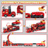BuddyBight 3in1 45-Inch 4-8 w/12 2-4 3+ Carrier Truck with Foldable Race Track, Toy Trucks for Kids Ages Metal Diecast