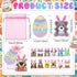 Wiwiqing 72 24 Set Pcs/ Easter Mini Stuffed Animals Small Easter Egg Hunt Plush Doll Tiny Bunny Ear Soft Keychain