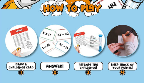 Math Blast! Math Game for Kids 8-12 & Over - Fun Educational Game for Home or Classroom Practice