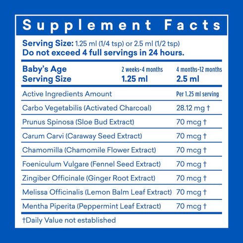 Upset 2 oz (Pack 1) Colic Calm Infant Gripe Water for Colic, Helps Fussiness, Stomach, and Baby Gas Relief, fl