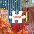 Fall Central Park Puzzles 1000 Pieces for Adults, Fun Autumn Art Puzzle Collage as Home Decor