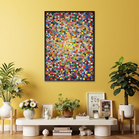 1000 27.56 19.68 Inches, Impossible Hard Jigsaw Puzzles Pieces for Adults -Challenging Colorful Cube Art, Premium Matte