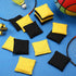 Sotiff Mini Nylon Cornhole Bean Bags 24 Pcs for Kids, Patriotic Hand Toss Party Game Supplies (Black, Yellow)