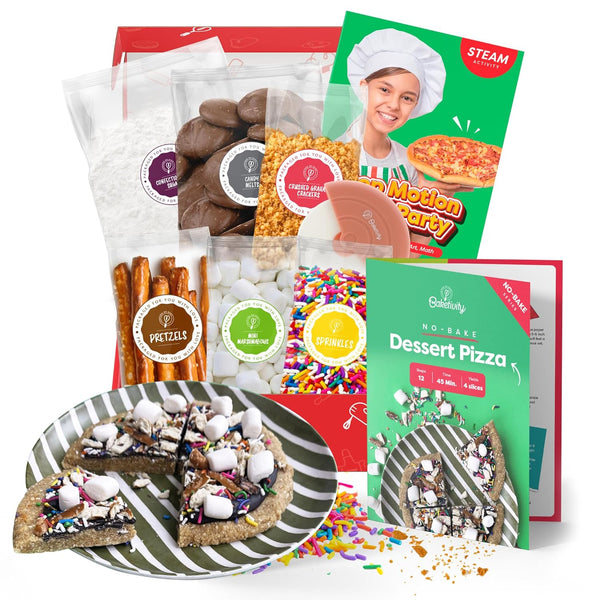 BAKETIVITY No-Bake Dessert Pizza Kids Baking Kit & STEAM Lesson | STEAM