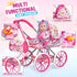 12 Set 3 4 5 6 26pcs Pillow/Highchair/2 3-5-7 Golray in Baby Doll Toys with Stroller for Year Old Girl - Babydoll