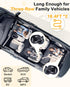Thybro 1080P 6.8" 2-Kids Setup Dual Baby Car Camera: Night Vision Monitor from Head to Toe at Once - USB Plug & Play