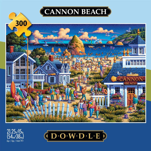 Buffalo Games - Dowdle - Cannon Beach - 300 Piece Jigsaw Puzzle for Adults 14 and up Challenging Puzzle Perfect for Game Nights - Finished Puzzle Size is 21.25 x 15.00