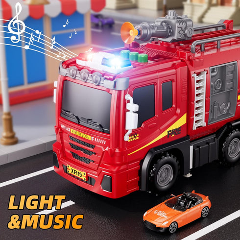 Xelabrion Set 3-5 4-7, 3 4 5 6 Sets, Fire Trucks Toy for Boys Age Fire Car Truck for Toddlers Years Old, Transport