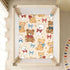 CZXW 52" 28" Cute Stuffed Bears Crib Sheets Fitted x Natural Cotton Soft & Breathable for Baby Crib Mattress