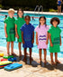 7-10 MissShorthair Towel Poncho for Kids, Hooded Beach Towel for Girl&Boy, Surf Poncho Swim Changing Robe Microfiber