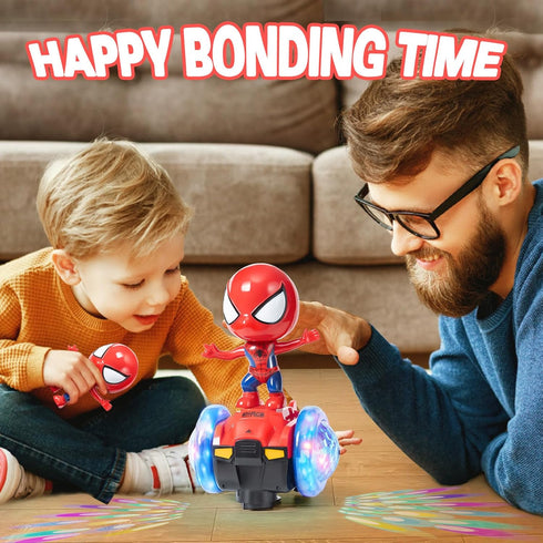 Dancing Spider Robot Toys, Spin Interactive Toy Car with Colorful Flashing Lights & Music