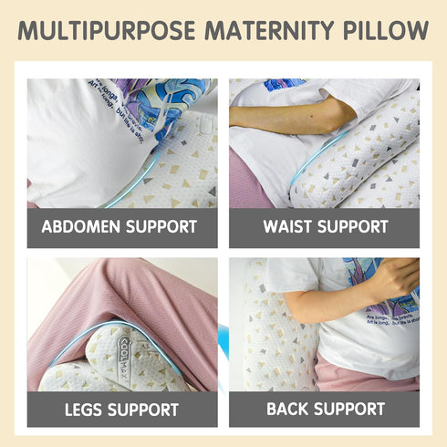 GloTika Pregnancy Pillows for Sleeping, Large Maternity Body Pillow Support for Back, Legs, Belly of Pregnant Women