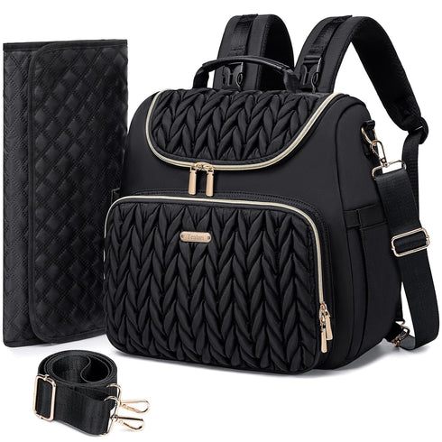 Tealari 4 in 1 Convertible Diaper Bag Backpack,Waterproof Baby Diaper Bag with Changing