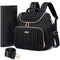 Tealari 4 in 1 Convertible Diaper Bag Backpack,Waterproof Baby Diaper Bag with Changing