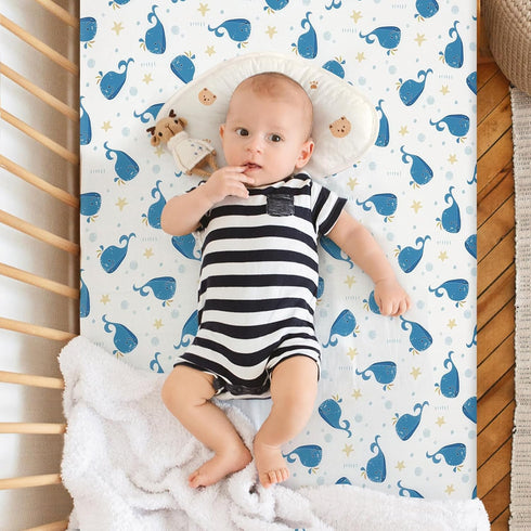 FHMJYH Pack 2 Set. Set. Pack n Play Fitted Sheet. Piece Mini Crib Sheet. Elastic Playard Sheet. Portable Sheet Elastic
