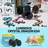 2026 4pcs 3D 3D Easter Gifts for Kids Printed Dragon Egg Glow in The Dark,Cool Crystal Dragon Toys, Print Dinosaur