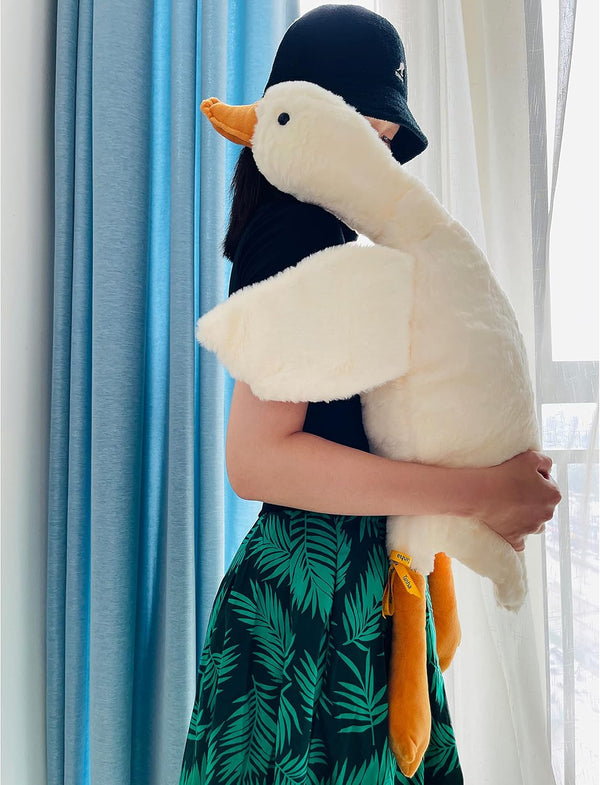 Tanha Goose Plush, Soft and Cute White Stuffed Animal, 35 inch Gift for Kids and Adults