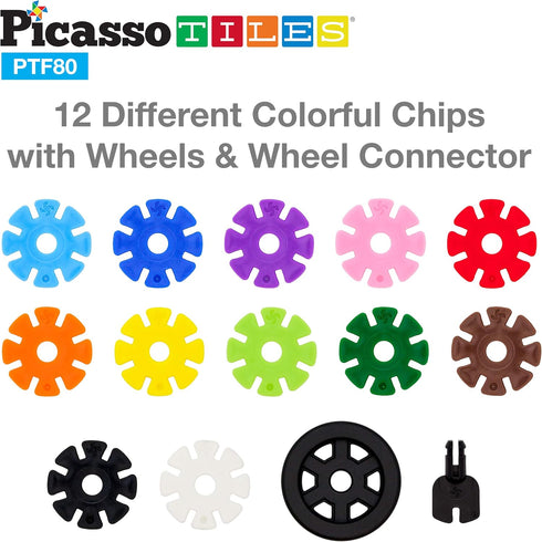 800 Set 3 PTF80 PicassoTiles Building Chips Construction Block Pieces Creative Interlocking Disc Block Toy STEM