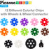 800 Set 3 PTF80 PicassoTiles Building Chips Construction Block Pieces Creative Interlocking Disc Block Toy STEM