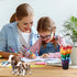 24 24 Funrous Pcs Farm Animal Coloring Books with Stacking Crayons Party Favors Holiday Activity Coloring Books Rainbow