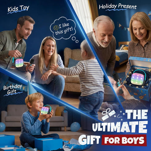 YLL 2 3, 4, 5, 6, 7, 8, 9,10,11,12 4-12 Mini Karaoke Machine with Wireless Microphones, TOP Kids Gifts for Girls Ages